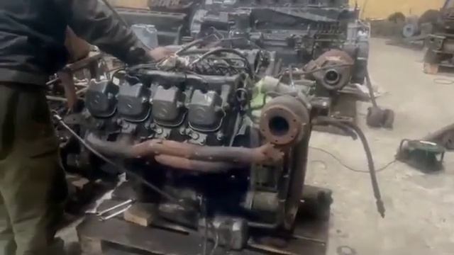 Mercedes OM442 - Запуск двигателя после капитального ремонта смотреть онлайн