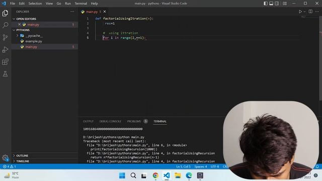 iteration and recursion in python unit 5 | fibonacci series | recursion | iteration | part 1 смотреть онлайн