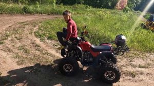Детский квадроцикл 125 кубов! Тест драйв по взрослому!)