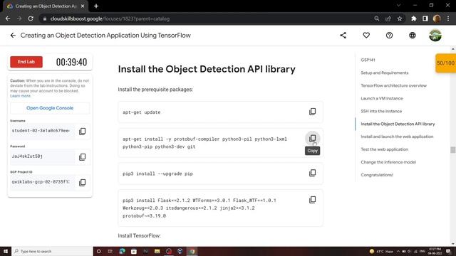 Creating an Object Detection Application Using TensorFlow || [GSP141] || Solution смотреть онлайн