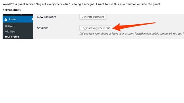 Wordpress: How to log out everywhere else, destroy all sessions "all other devices"? смотреть онлайн