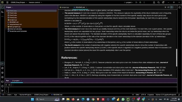 CS50P Final Project: stock price crash risk measurement program смотреть онлайн