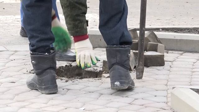 Ремонт тротуара в Брюховецкой смотреть онлайн