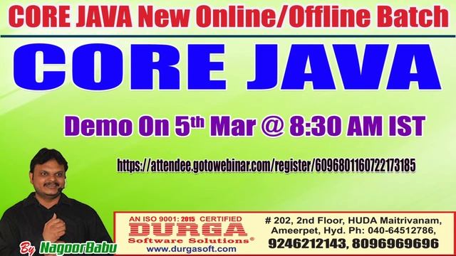CORE JAVA Online Training in DURGASOFT смотреть онлайн