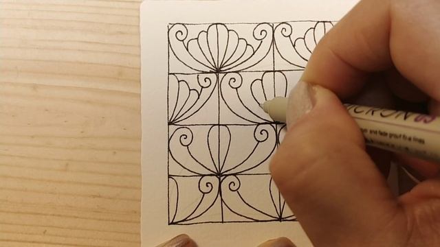 How to draw Tangle Pattern 'U-2' смотреть онлайн