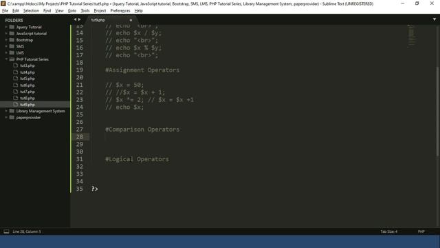 PHP tutorial for beginners in Hindi | Operators in PHP (Part-09) смотреть онлайн