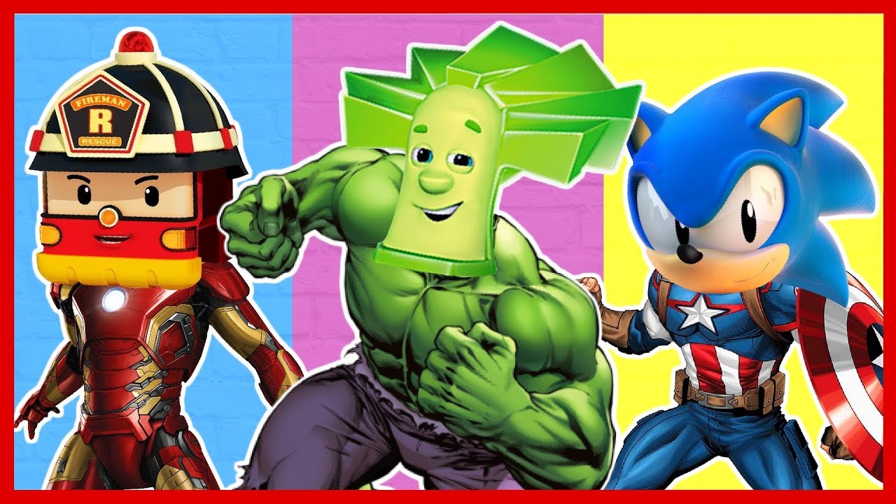 Неправильные Головы и Супергерои Марвел. Wrong Heads with Superheroes Marvel. смотреть онлайн