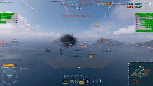 Авианосец AUDACIOUS 217К Урона! Кракен Мир кораблей World of Warships смотреть онлайн