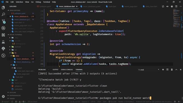 Moor (Room for Flutter) #3 – Foreign Keys, Joins & Migrations – Fluent SQLite Database смотреть онлайн
