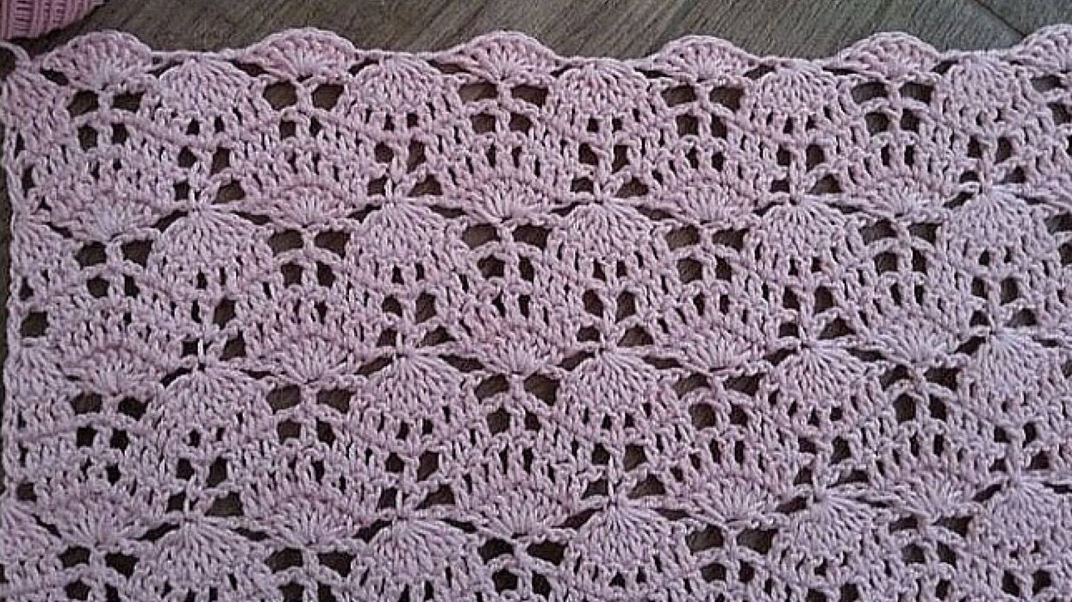 Узор Волна крючком. Вязание по схеме. Pattern crochet Waves Урок 29 смотреть онлайн