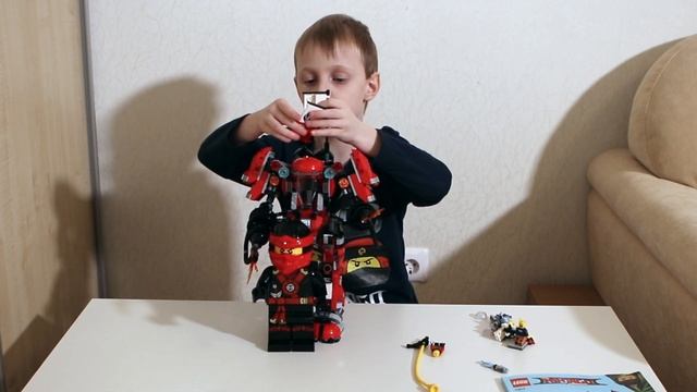LEGO Ninjago Огненный робот Кая обзор смотреть онлайн