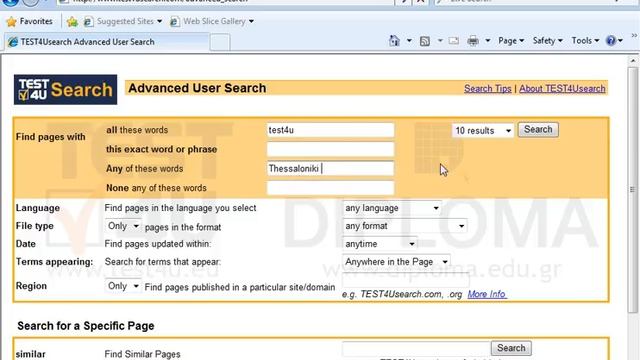 Search for pages displaying the keyword test4u on the Web using the advanced search option. At... смотреть онлайн