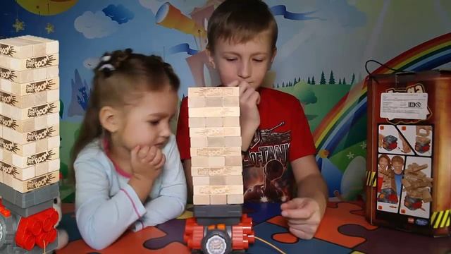 Дженга Бум. Настольная игра Дженга. Играем в Jenga Boom. смотреть онлайн
