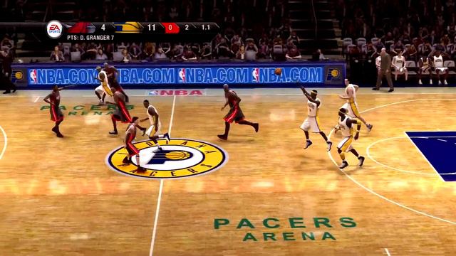 NBA Live 08 Gameplay Indiana Pacers vs Miami Heat смотреть онлайн