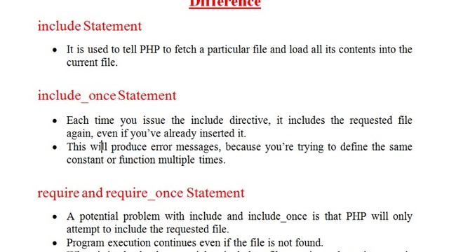 Learn PHP Tutorial in Hindi 22 Difference among include and include once and require and require on смотреть онлайн