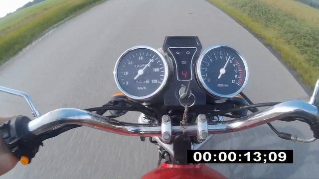 Разгон мопеда Альфа 125cc. 0-100км\ч. смотреть онлайн