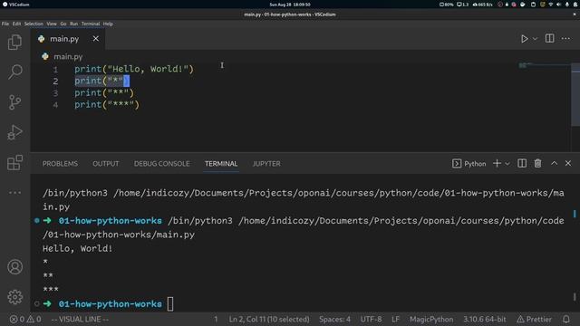 Основы Python: 01 03 Как работает Python смотреть онлайн