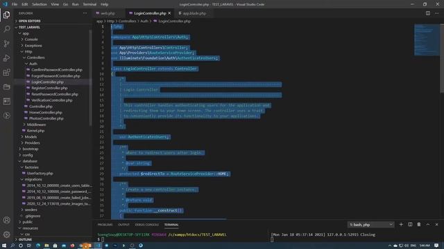 Customize Route and Controller Login Register Laravel 8 смотреть онлайн