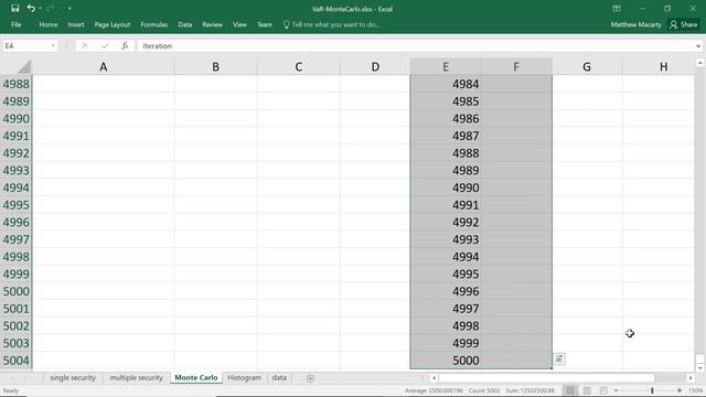 Monte Carlo Simulation of Value at Risk (VaR) in Excel смотреть онлайн