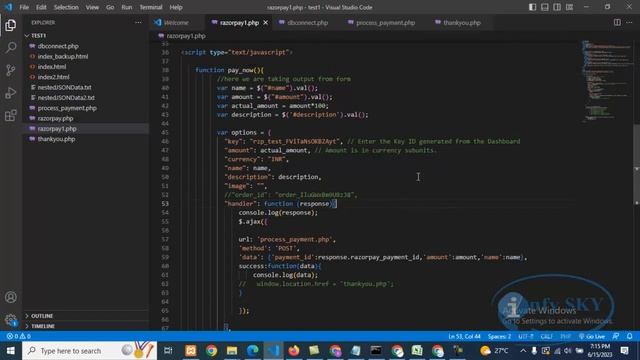 PHP Razorpay Payment Gateway Integration in Website with dbconnect.php-Part2 #razorpay #php #codin смотреть онлайн