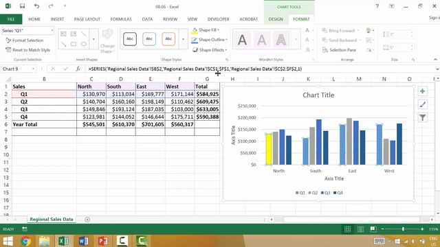 Excel 2013 Tutorial for Beginners #64: Formatting the Data, Type, Location, and Elements of a Chart смотреть онлайн