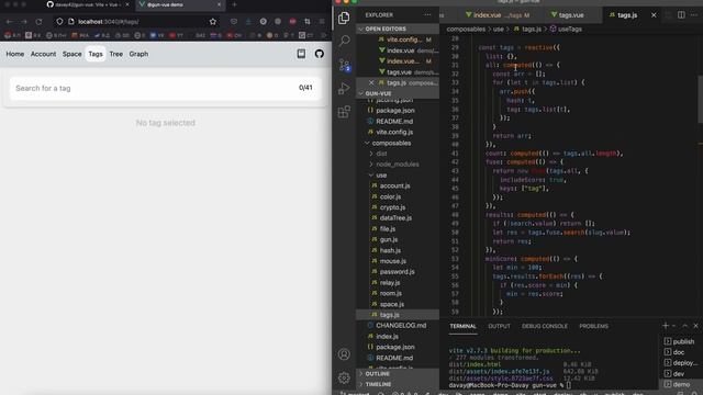 @gun-vue development setup and p2p db tooling смотреть онлайн