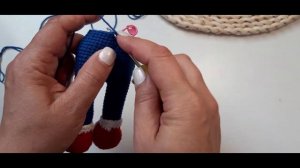 МК по вязанию игрушки амигуруми Соника из полухлопка 23см. ( часть 1)