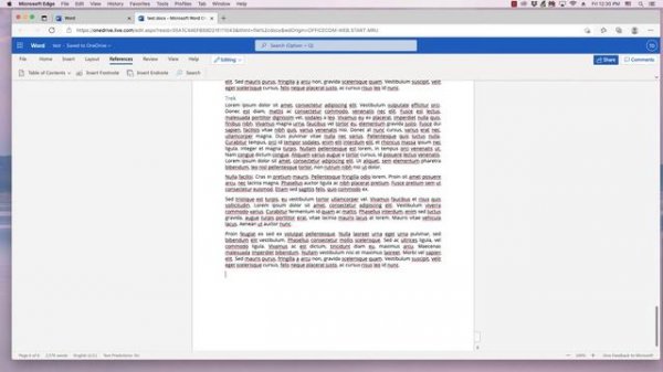 Word Online Quick Video: Inseting table of contents