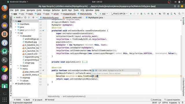 Recycler View In Android Studio | Search Items Using SearchView Action Bar Filter Items смотреть онлайн