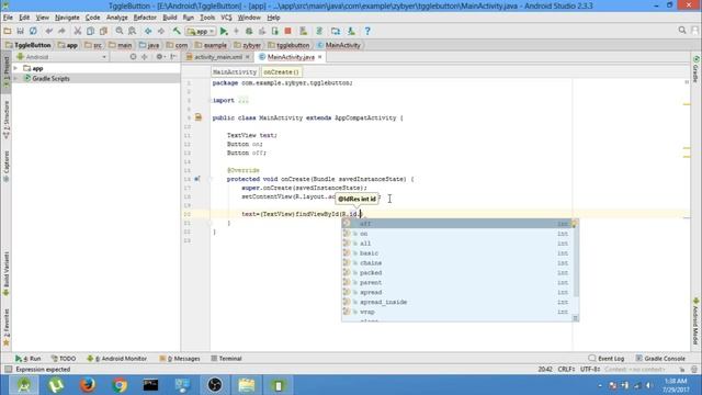 Creating Custom Toggle Button from simple Button widget: Android Studio смотреть онлайн