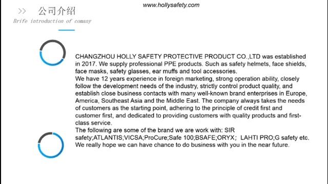 Company profile of CHANGZHOU HOLLY SAFETY PROTECTIVE PRDUCT CO.,LTD смотреть онлайн