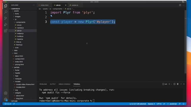 Bootstrap 5 Corporate Full Build: Setup Plyr.js Video Player (Part 34)