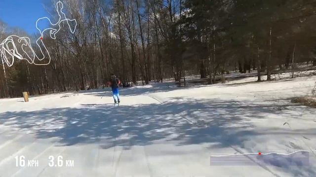Лыжная трасса Шильково Воскресенский район с телеметрией. смотреть онлайн