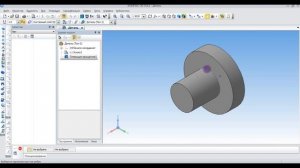 Компас 3D. Вставка проточки из библиотеки (в объеме).