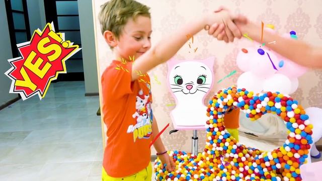 Kids Playing Edible Challenge