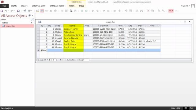 Import Excel Spreadsheet into Access смотреть онлайн