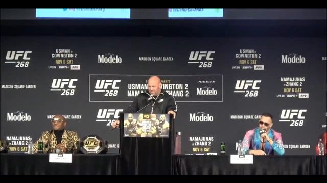 Огненная пресс конференция UFC 268 Усман VS Ковингтон смотреть онлайн