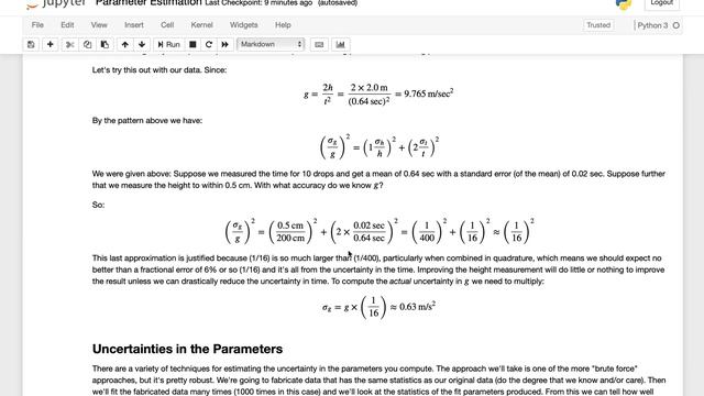 Estimating The Error In Fit Parameters смотреть онлайн