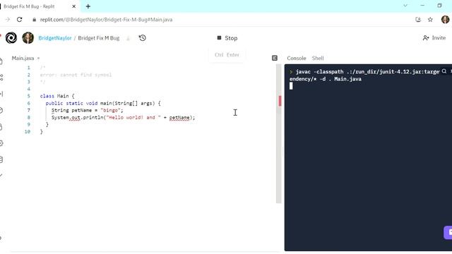 Java: Error: cannot find symbol (variable) смотреть онлайн
