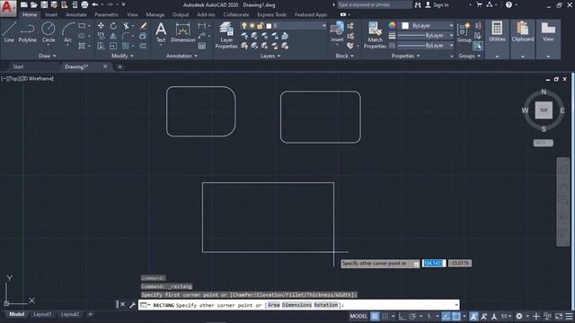 Fillet Command In AutoCad - Lesson 18 - AutoCad Tutorial For Beginners смотреть онлайн