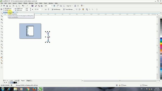 How to Invitation Card Design || Basic CorelDraw in English смотреть онлайн