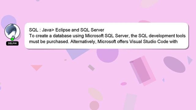 SQL : Java Eclipse and SQL Server смотреть онлайн