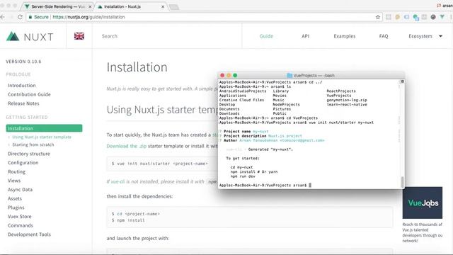 VueJS - SSR with NUXTJS เริ่มต้นติดตั้ง และ Run Project смотреть онлайн