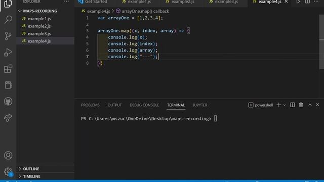 Map method Using Arrow Function (Vanilla JavaScript ) element, index, and array - Example 4 смотреть онлайн