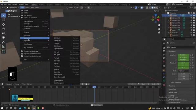 Blender View Menu free tutorial for Absolute beginners Part #06 смотреть онлайн