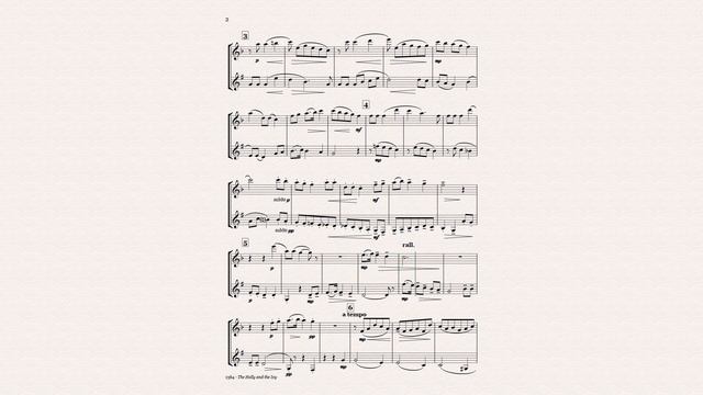 The Holly and the Ivy Flute/Clarinet Duet Christmas PDF Sheet Music смотреть онлайн