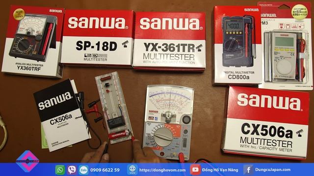 Đồng hồ đo điện Nhật Sanwa CX506a có chức năng đo tụ hàng chính hãng Made in Japan смотреть онлайн