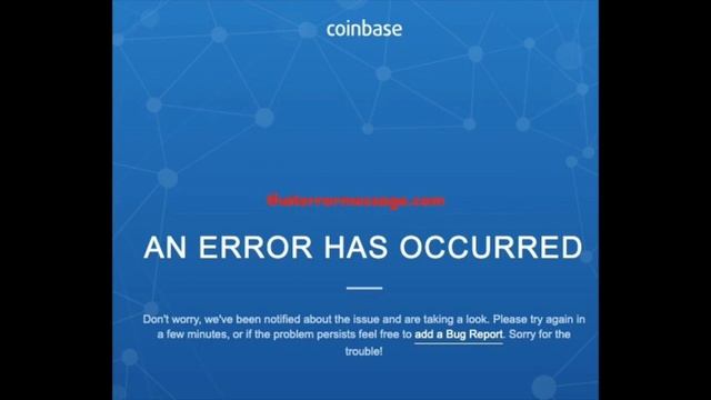 AN ERROR HAS OCCURRED - Coinbase смотреть онлайн
