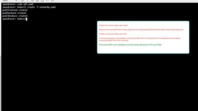 CKAD exam question 15 network policy смотреть онлайн
