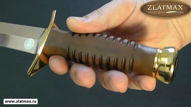 Нож Витязь престиж (95Х18, Орех, латунь, золочение) - Златоустовские ножи (zlatmax.ru) смотреть онлайн